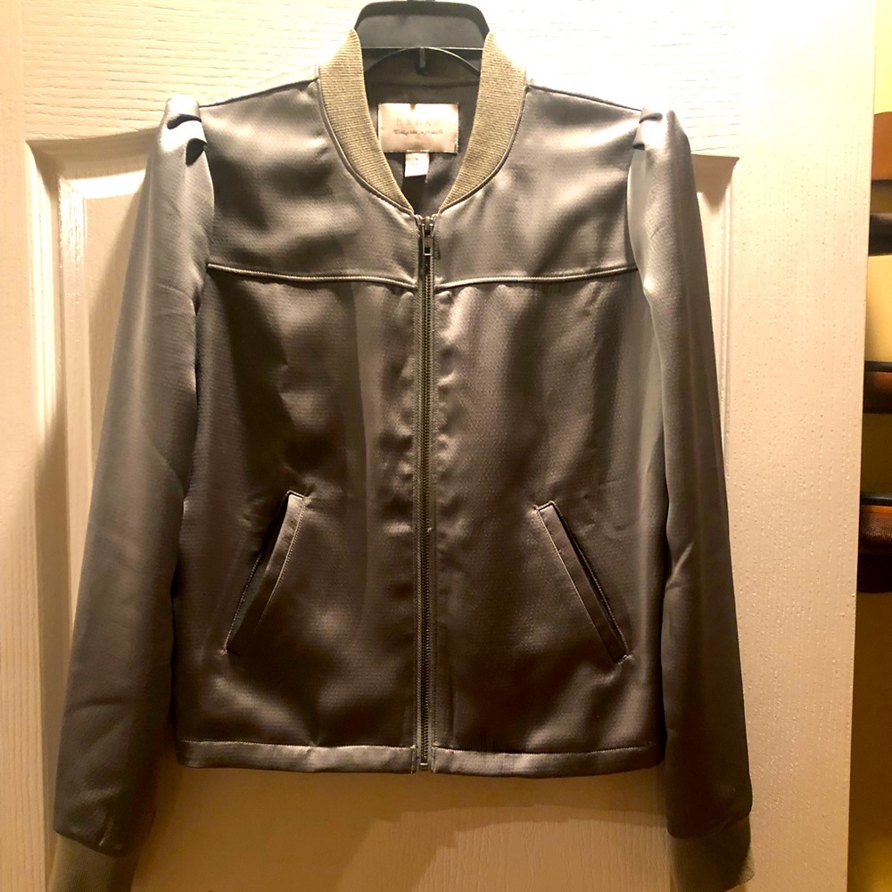 Hinge bomber jacket in green size S.